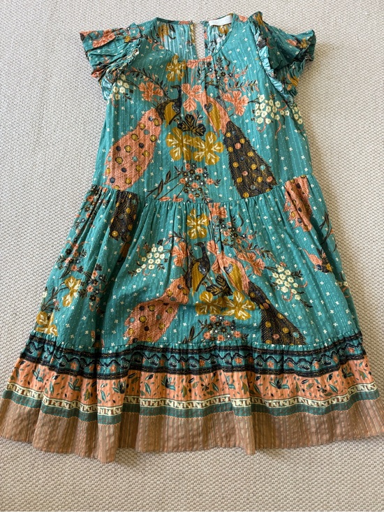 Ulla Johnson Dresses & Skirts - Ulla Johnson' Teal Floral Tiered Summer Dress size 6
